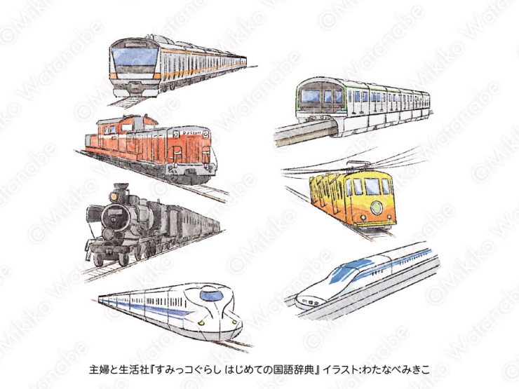 電車鉄道のイラスト